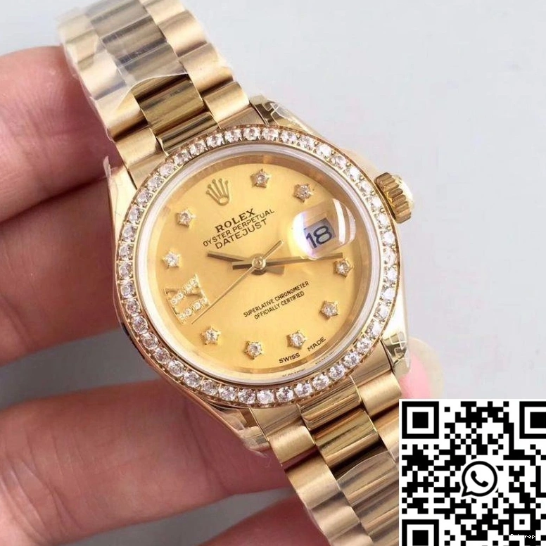 Yellow Lady Rolex 279138RBR Dial Champagne 28MM Datejust Gold 0701